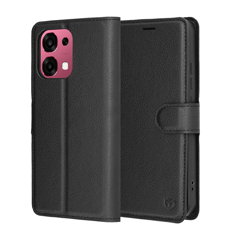 Калъф за Oppo A6 Pro 5G / A6 Pro 4G, Techsuit, Leather Folio, Черен
