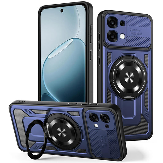 Калъф за Oppo A6 Pro 5G / A6 Pro 4G, Techsuit, RuggedCam, Син