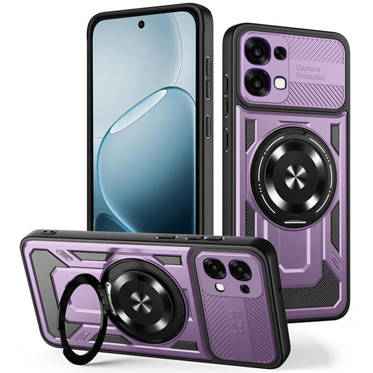 Калъф за Oppo A6 Pro 5G / A6 Pro 4G, Techsuit, RuggedCam, Лилав