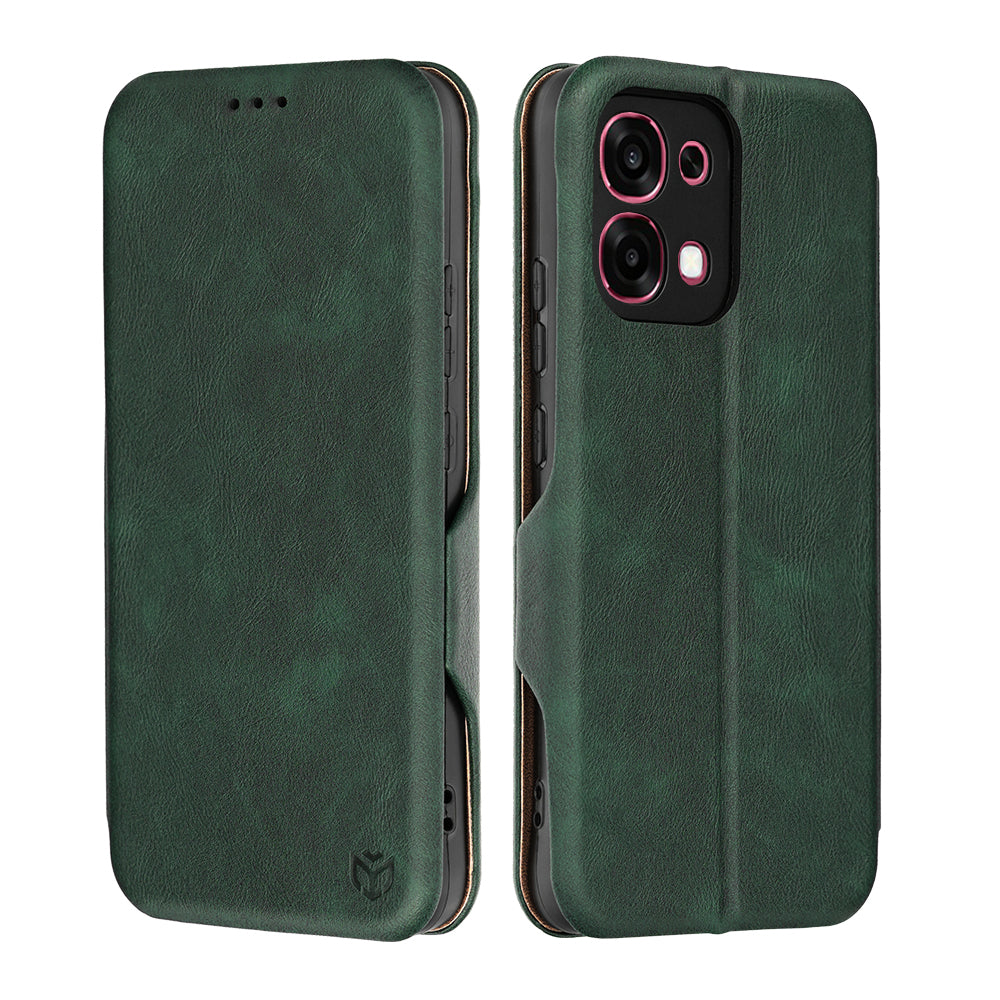 Калъф за Oppo A6 Pro 5G / A6 Pro 4G, Techsuit, Safe Wallet Plus, Зелен