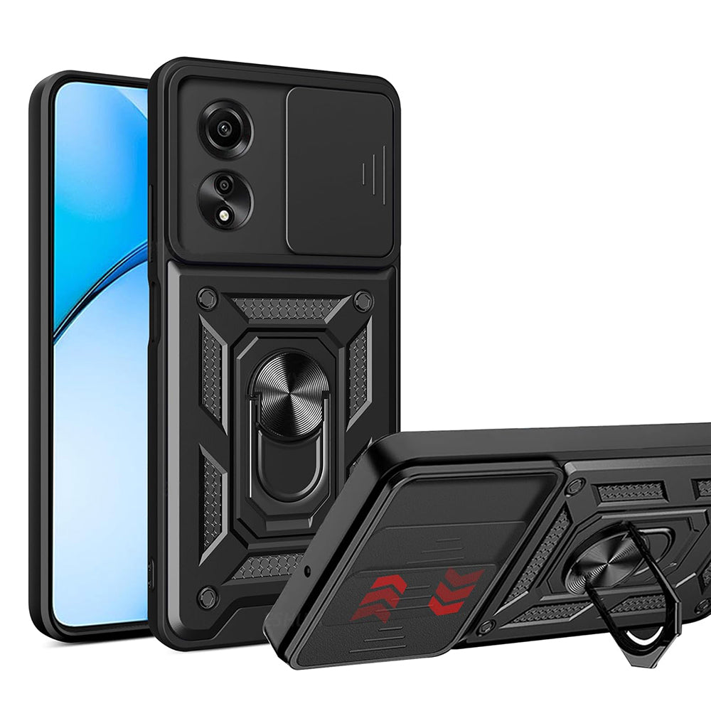 Калъф за Oppo A60, Techsuit, CamShield, Черен