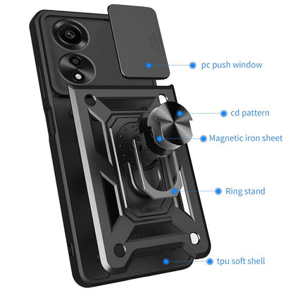 Калъф за Oppo A60, Techsuit, CamShield, Черен