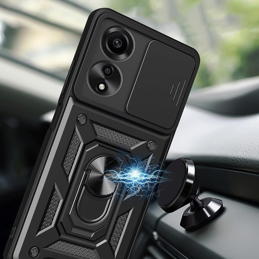 Калъф за Oppo A60, Techsuit, CamShield, Черен