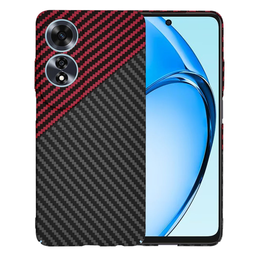 Калъф за Oppo A60, Techsuit, Carbonite FiberShell, Черно Червен