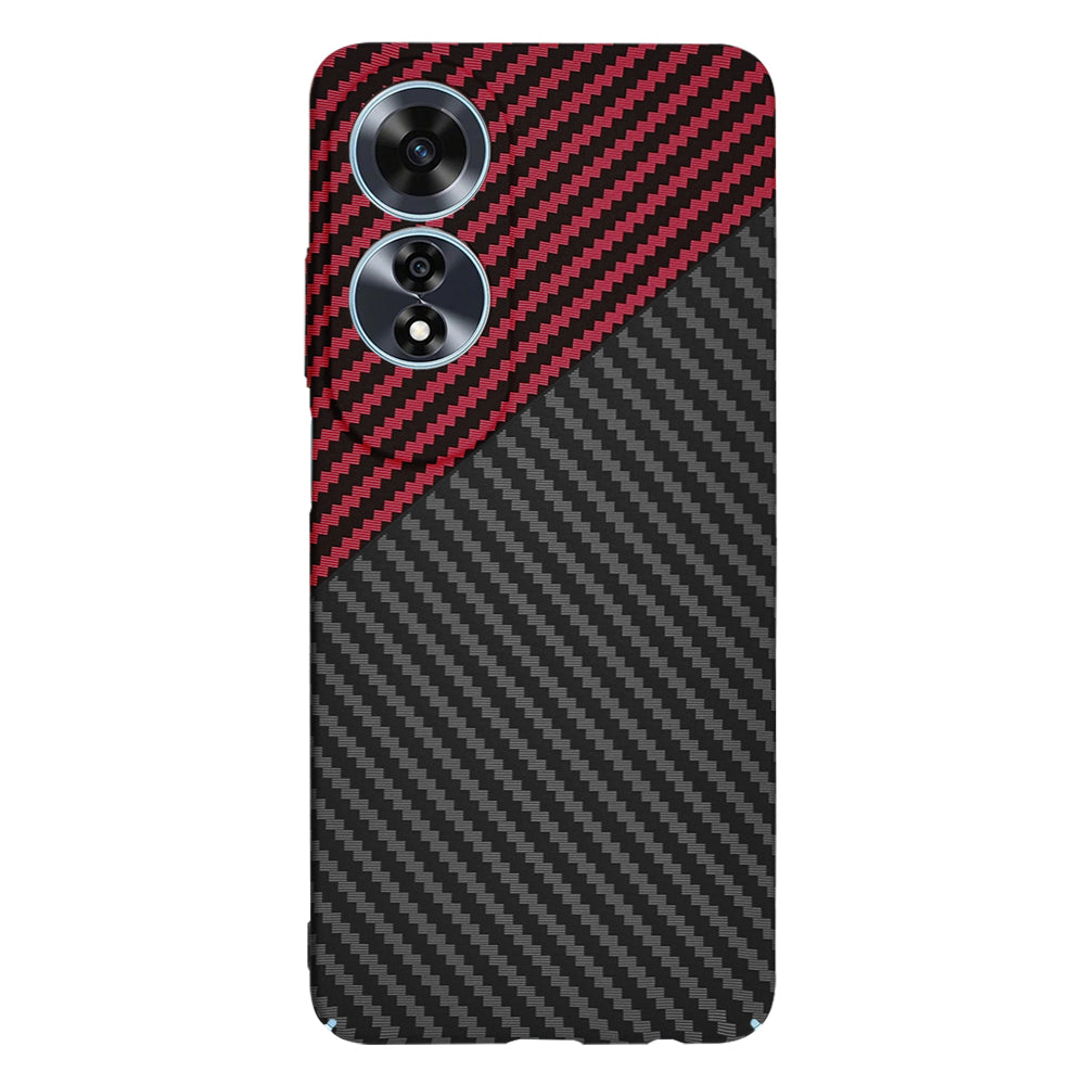 Калъф за Oppo A60, Techsuit, Carbonite FiberShell, Черно Червен