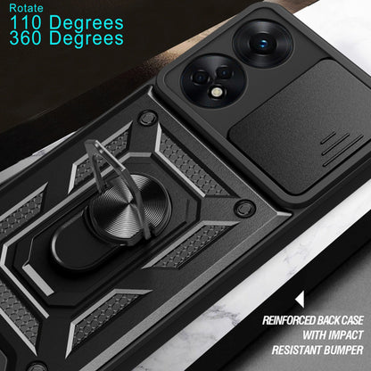 Калъф за Oppo A78 4G, Techsuit, CamShield, Черен