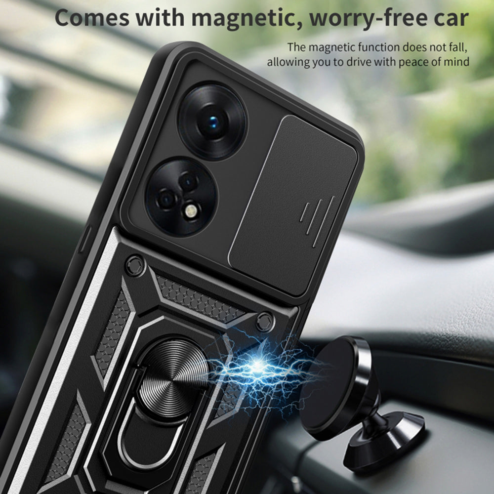 Калъф за Oppo A78 4G, Techsuit, CamShield, Зелен