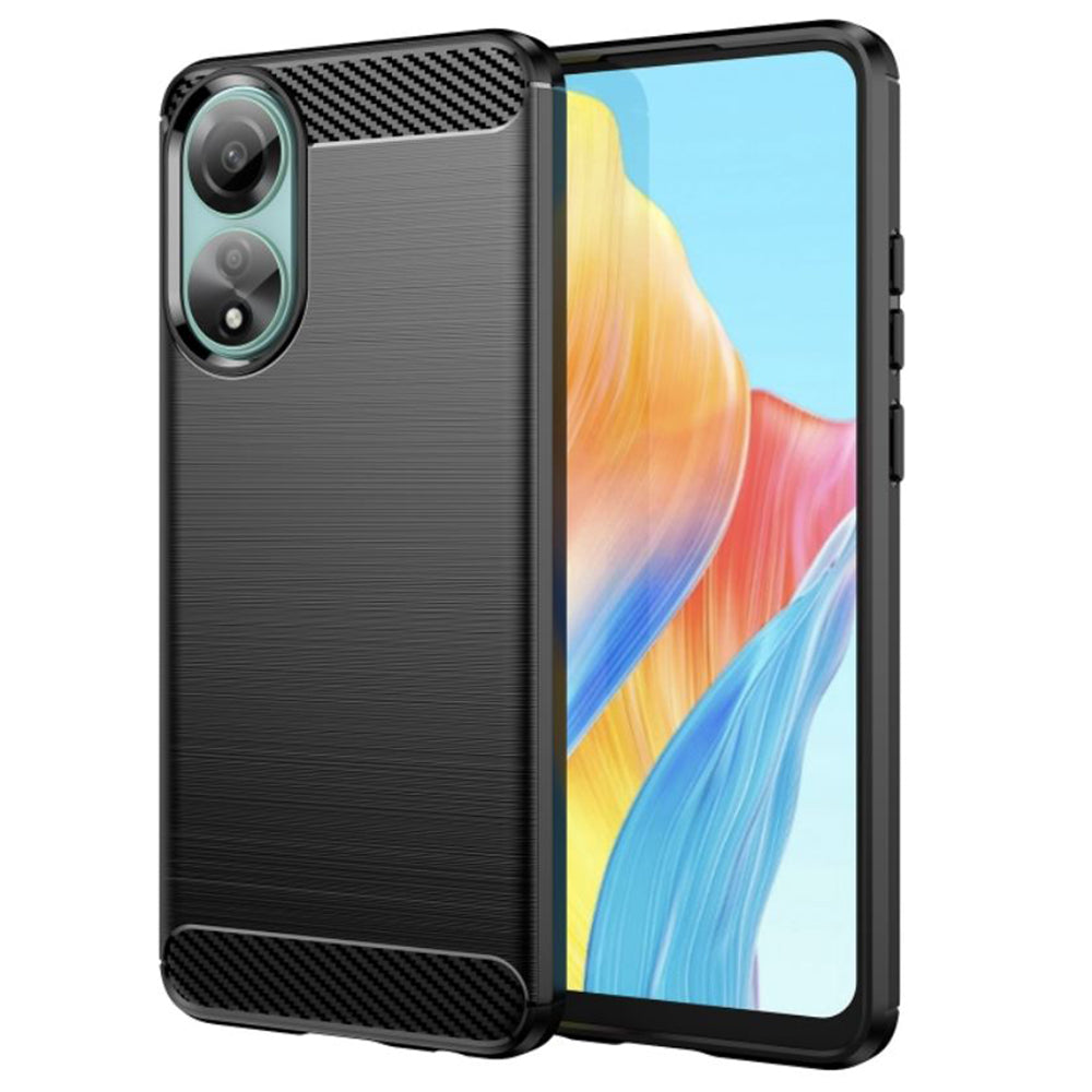 Калъф за Oppo A78 4G, Techsuit, Карбон, Черен