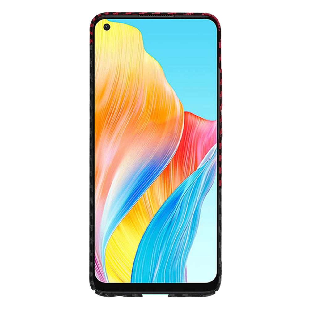 Калъф за Oppo A78 4G, Techsuit, Carbonite FiberShell, Черно Червен