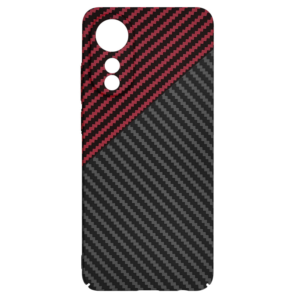 Калъф за Oppo A78 4G, Techsuit, Carbonite FiberShell, Черно Червен