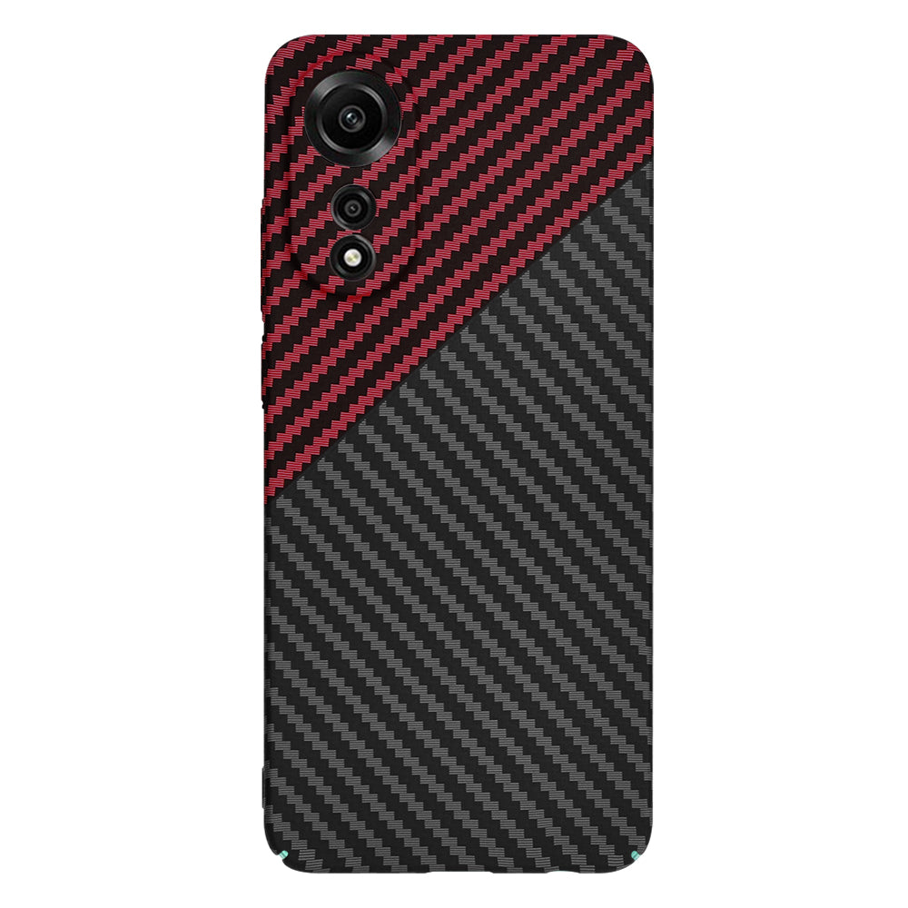 Калъф за Oppo A78 4G, Techsuit, Carbonite FiberShell, Черно Червен