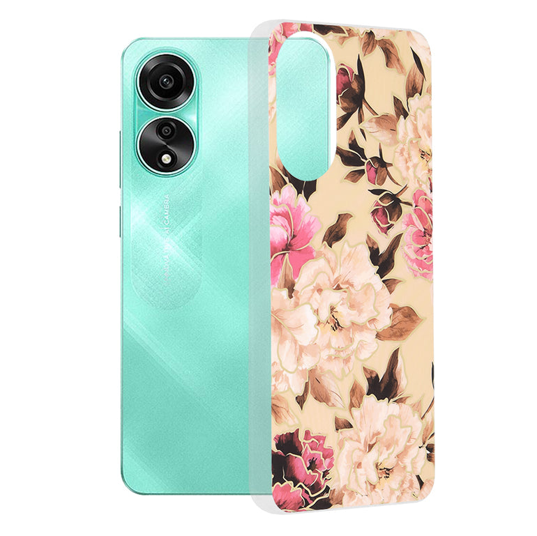 Калъф за Oppo A78 4G, Techsuit, Marble, Бежов