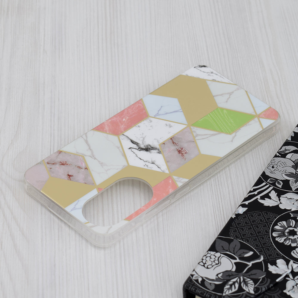 Калъф за Oppo A78 4G, Techsuit, Marble, Лилав