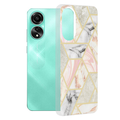 Калъф за Oppo A78 4G, Techsuit, Marble, Розов