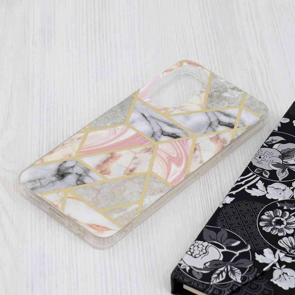 Калъф за Oppo A78 4G, Techsuit, Marble, Розов