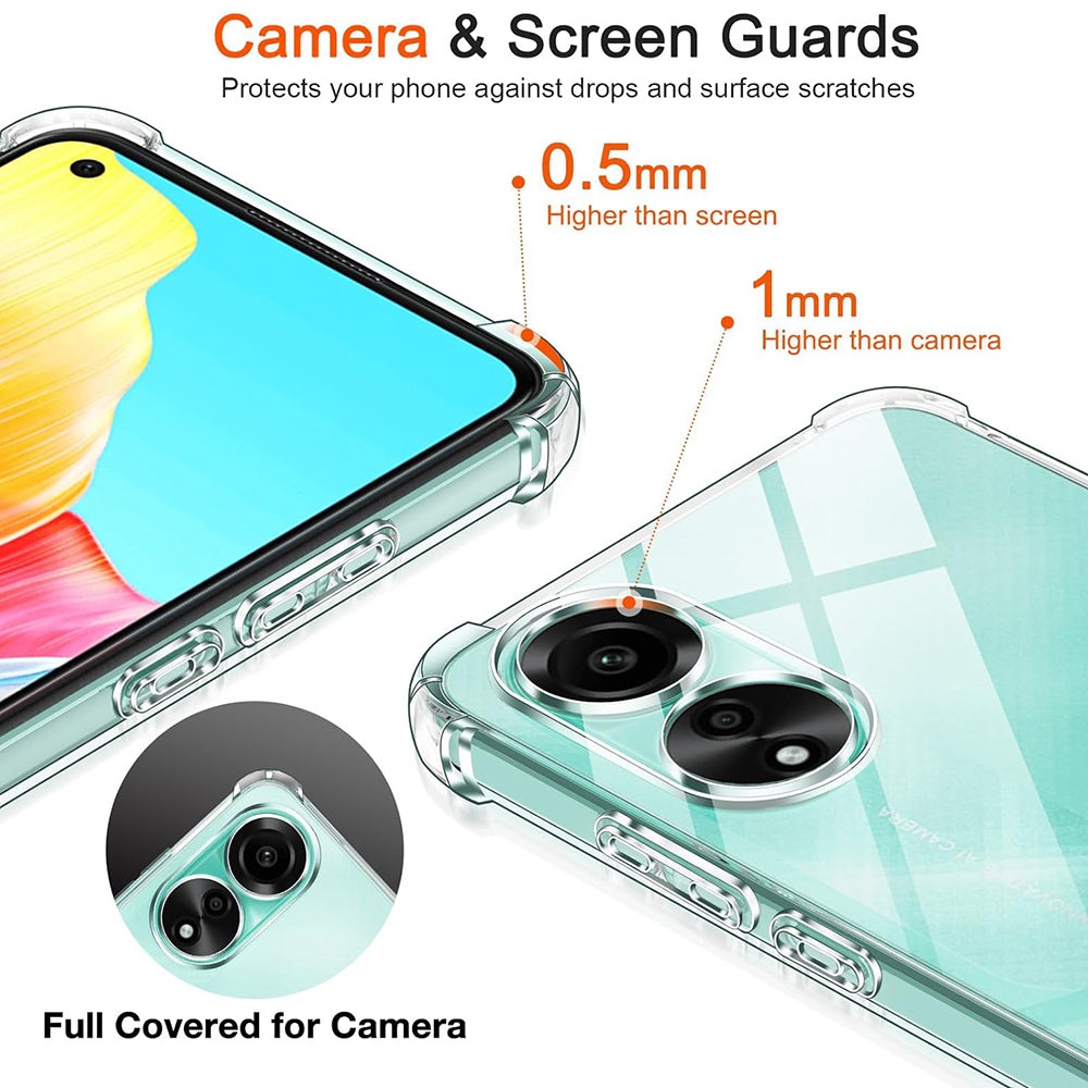 Калъф за Oppo A78 4G, Techsuit, Shockproof Clear, Прозрачен