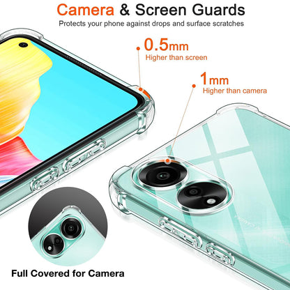 Калъф за Oppo A78 4G, Techsuit, Shockproof Clear, Прозрачен