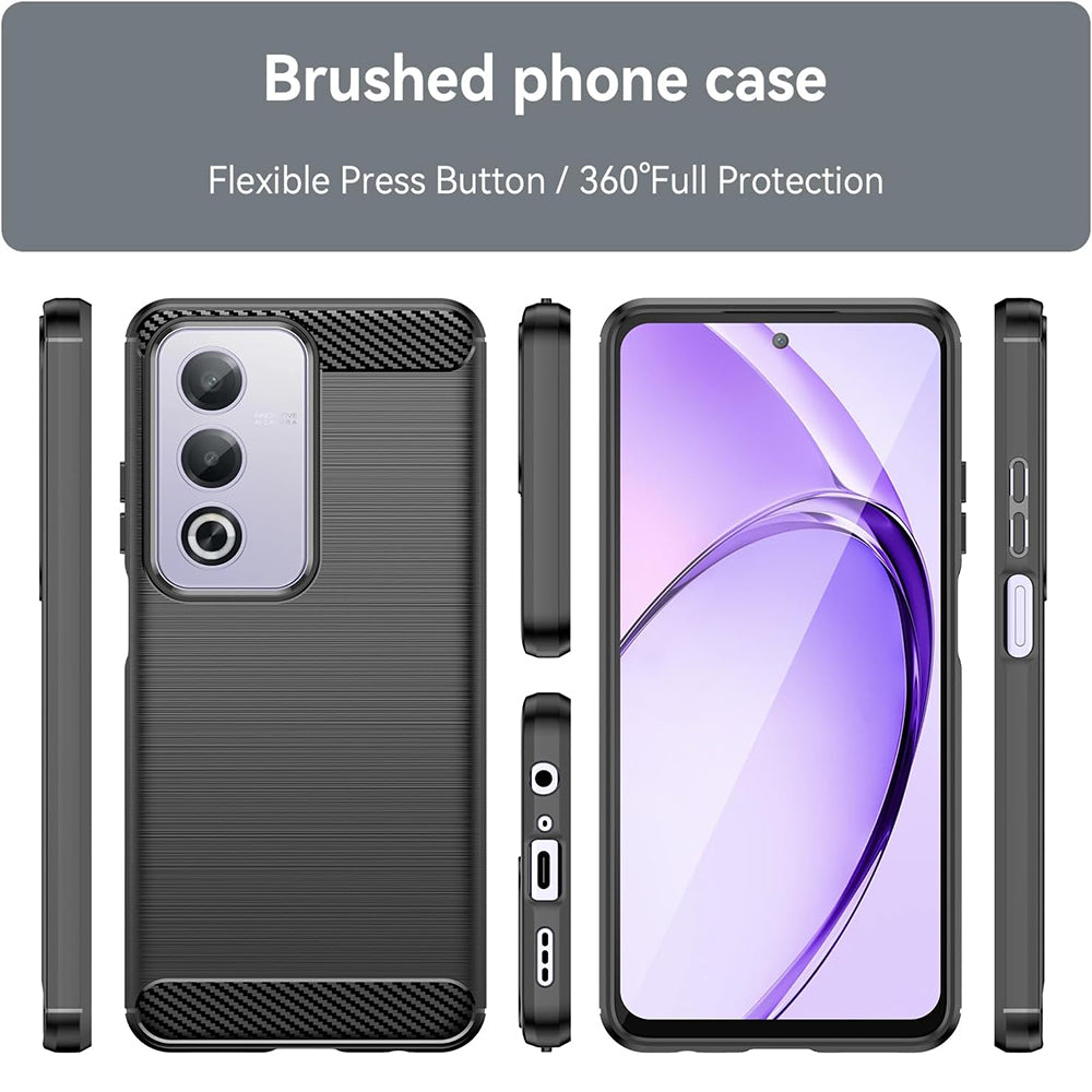 Калъф за Oppo A80, Techsuit, Карбон, Черен