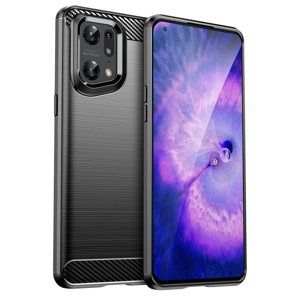 Калъф за Oppo Find X5 Pro, Techsuit, Карбон, Черен