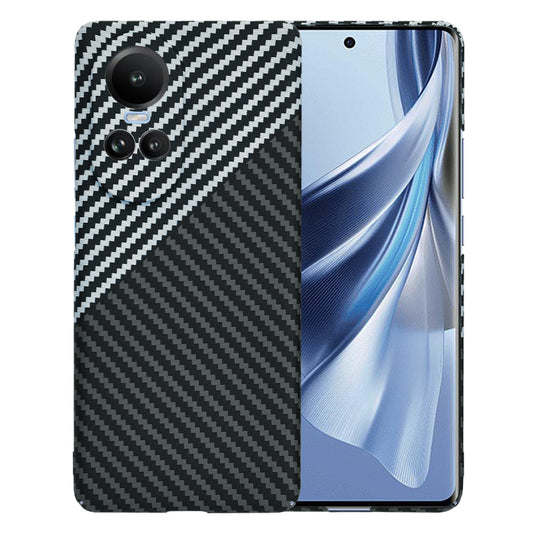 Калъф за Oppo Reno10 / Reno10 Pro, Techsuit, Carbonite FiberShell, Черно Сиво