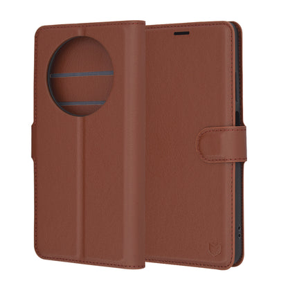 Калъф за Oppo Reno12 FS 5G / Reno12 FS 4G / Reno12 F 4G / Reno12 F, Techsuit, Leather Folio, Кафяв