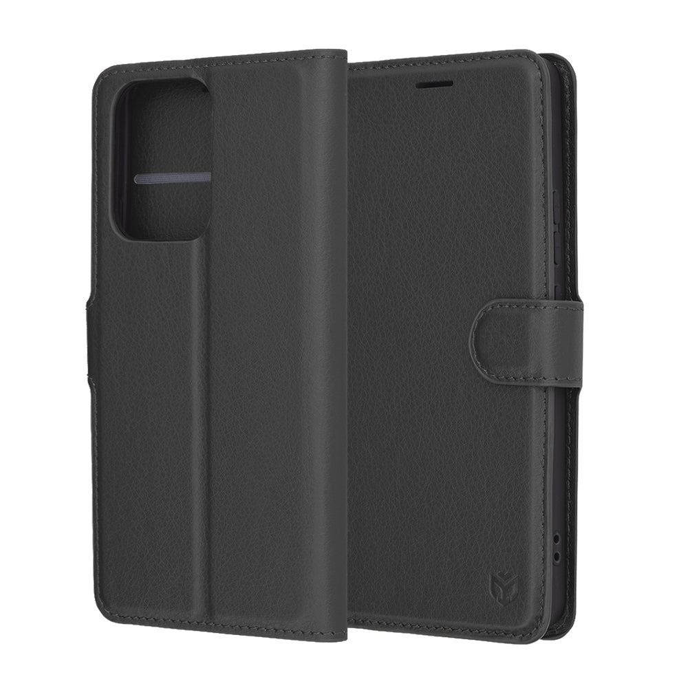 Калъф за Oppo Reno13 FS 5G / Reno13 F 4G / Reno13 F, Techsuit, кожен портфейл, черен