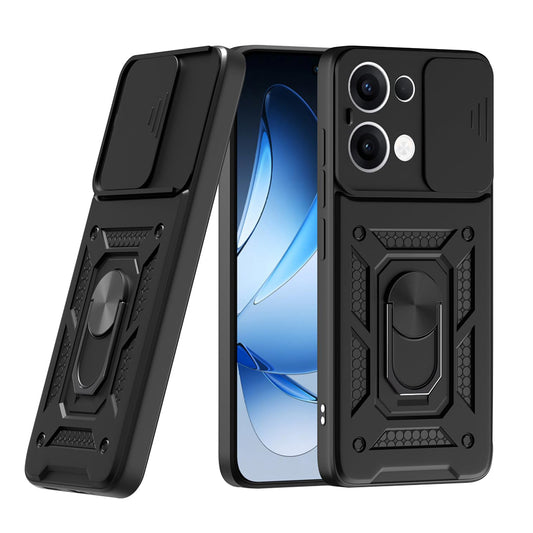 Калъф за Oppo Reno13, Techsuit, CamShield, Черен