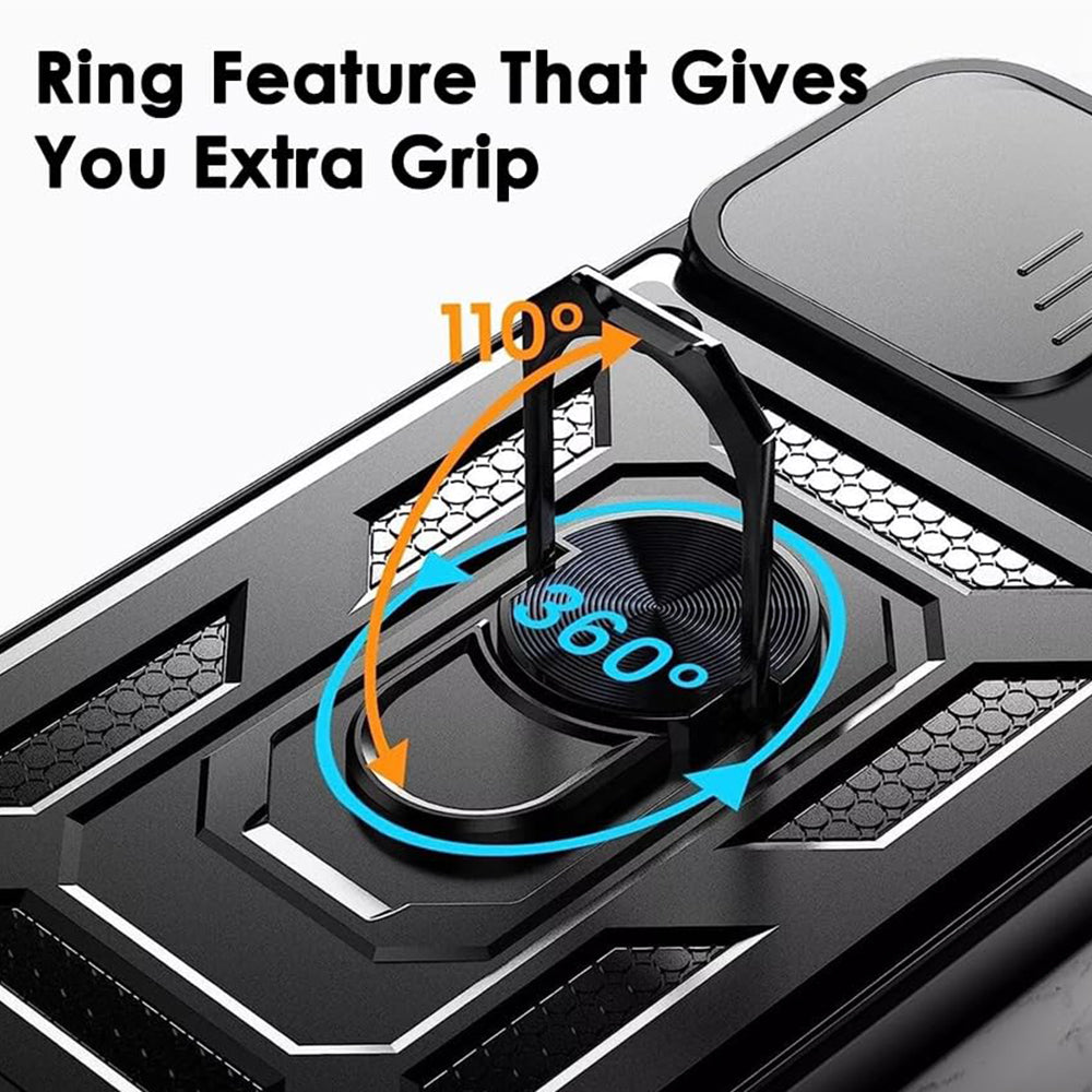 Калъф за Oppo Reno13, Techsuit, CamShield, Черен