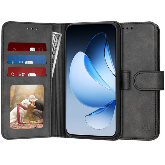 Калъф за Oppo Reno13, Techsuit, Diary Book, Черен