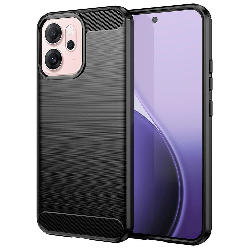 Калъф за Oppo Reno14 F, Techsuit, Карбон, Черен