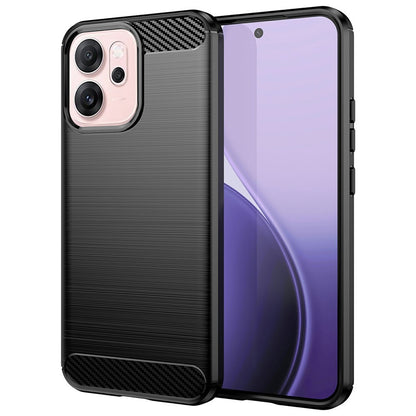 Калъф за Oppo Reno14 F, Techsuit, Карбон, Черен