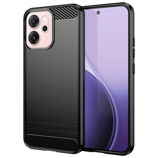 Калъф за Oppo Reno14 F, Techsuit, Карбон, Черен