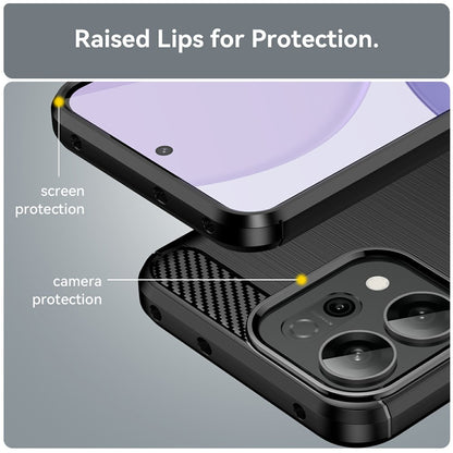 Калъф за Oppo Reno14 F, Techsuit, Карбон, Черен