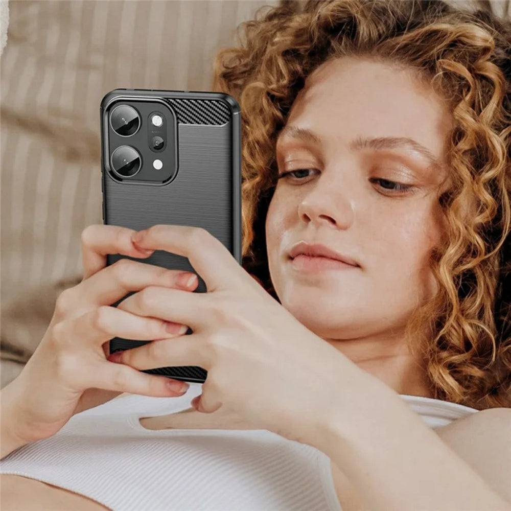 Калъф за Oppo Reno14 Pro, Techsuit, Карбон, Черен