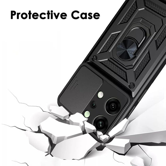 Калъф за Oppo Reno14, Techsuit, CamShield, Черен