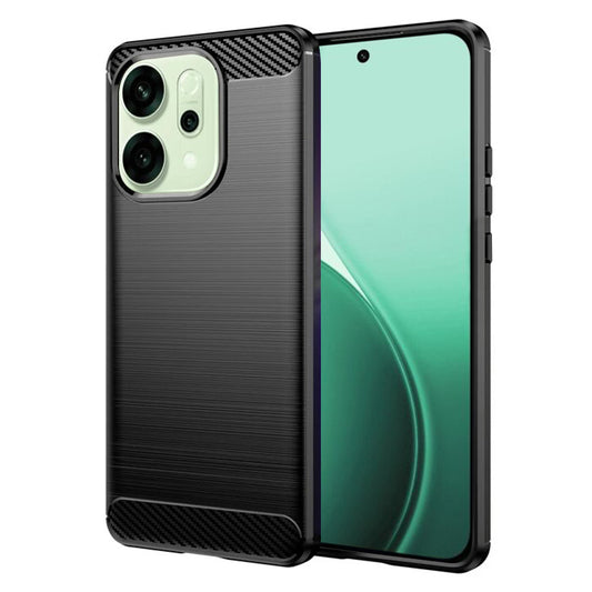 Калъф за Oppo Reno14, Techsuit, Карбон, Черен