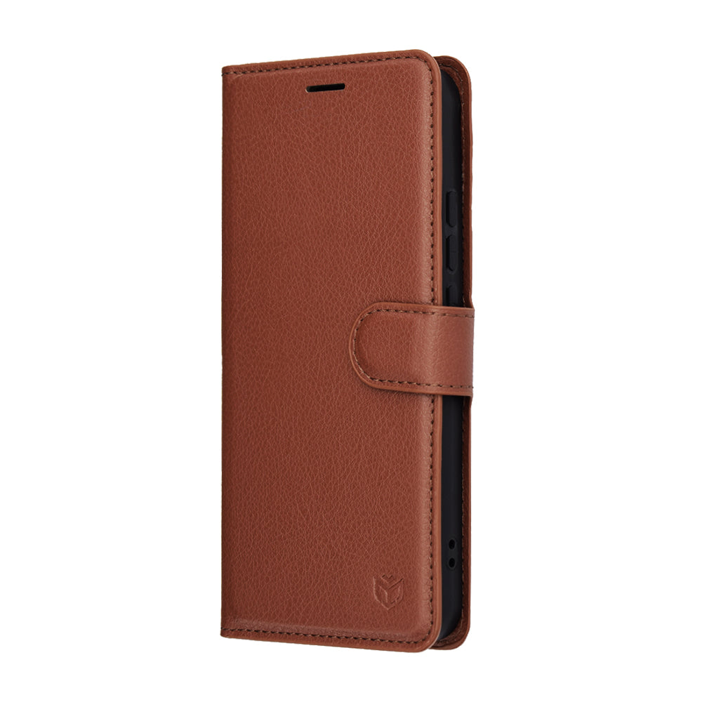 Калъф за Oppo Reno14, Techsuit, Leather Folio, Кафяв