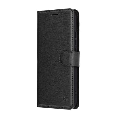 Калъф за Oppo Reno14, Techsuit, Leather Folio, Черен