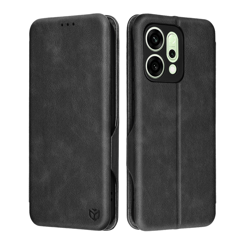 Калъф за Oppo Reno14, Techsuit, Safe Wallet Plus, Черен