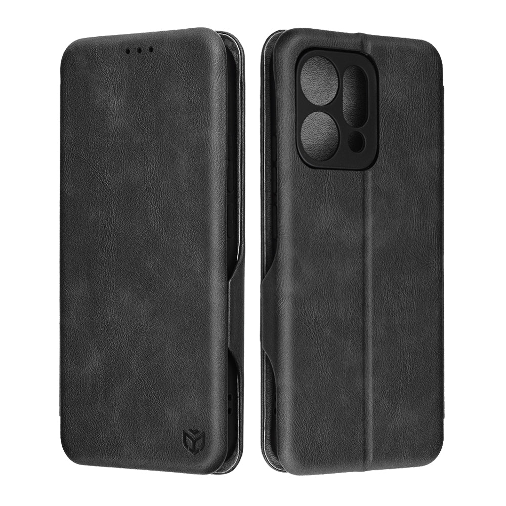 Калъф за Oppo Reno14, Techsuit, Safe Wallet Plus, Черен