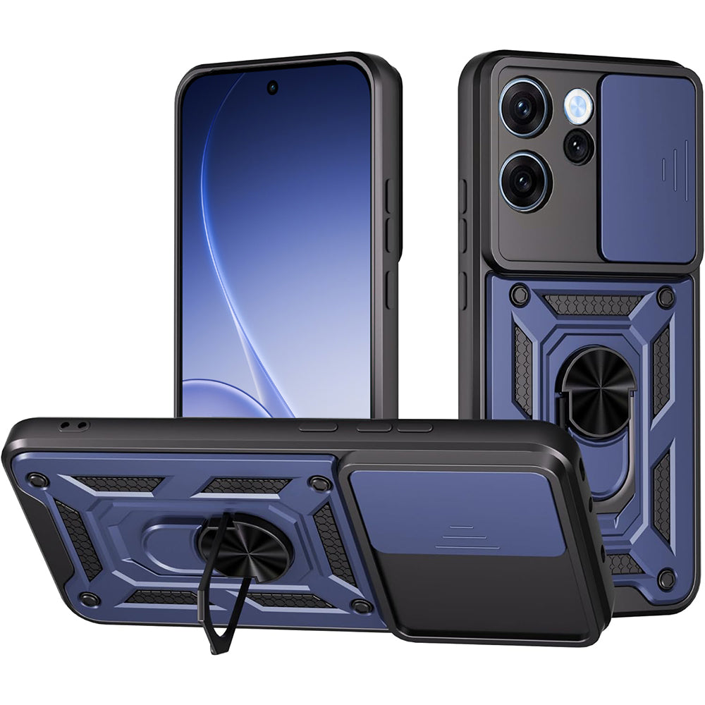 Калъф за Oppo Reno15 FS / Reno15 F, Techsuit, CamShield, Син