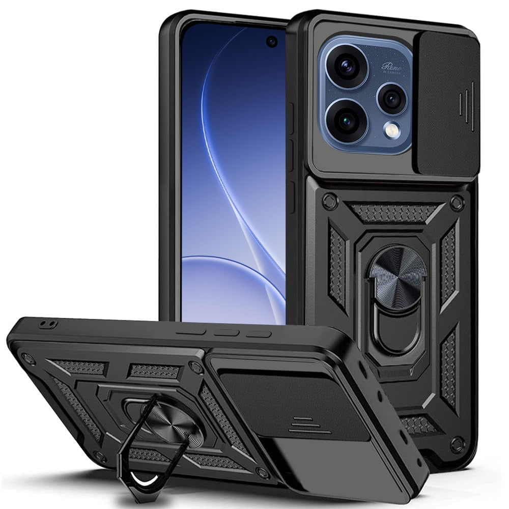 Калъф за Oppo Reno15, Techsuit, CamShield, Черен