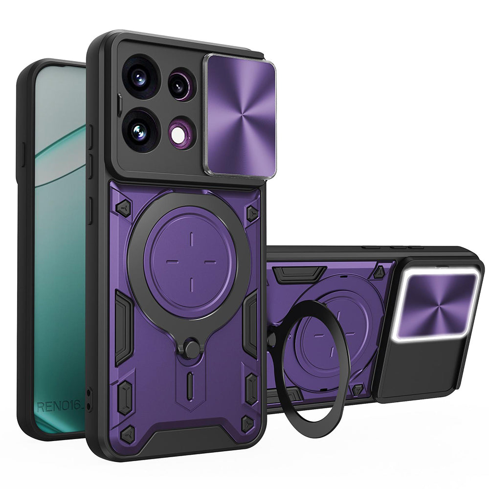 Калъф за Oppo Reno16 F / Reno16 FS, Techsuit, CamGuard Pro, Лилав