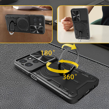 Калъф за Oppo Reno16 / Reno16 Pro, Techsuit, CamGuard Pro, Червен