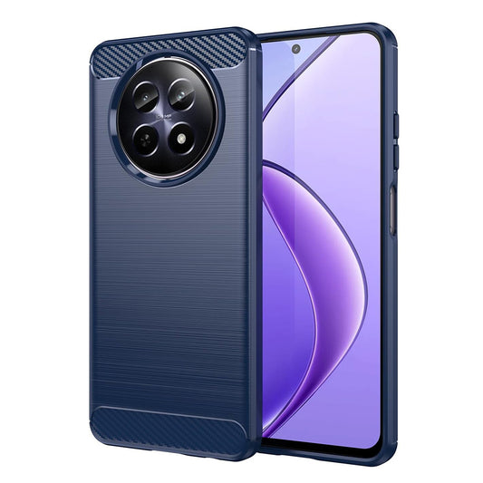 Калъф за Realme 12, Techsuit, Карбон, Син