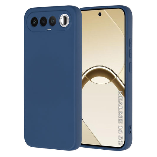 Калъф за Realme 16, Techsuit, SoftFlex, Тъмносин