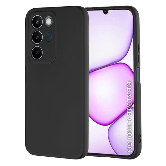 Калъф за Realme C100 5G, Techsuit, SoftFlex, Черен