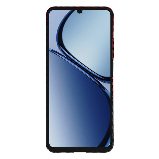 Калъф за Realme C63 / C61, Techsuit, Carbonite FiberShell, Черно Червен