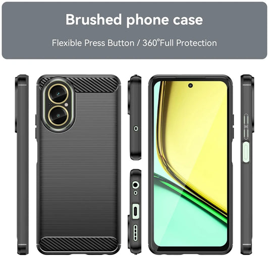 Калъф за Realme C67 4G, Techsuit, Карбон, Черен