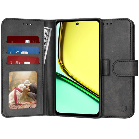 Калъф за Realme C67 4G, Techsuit, Diary Book, Черен
